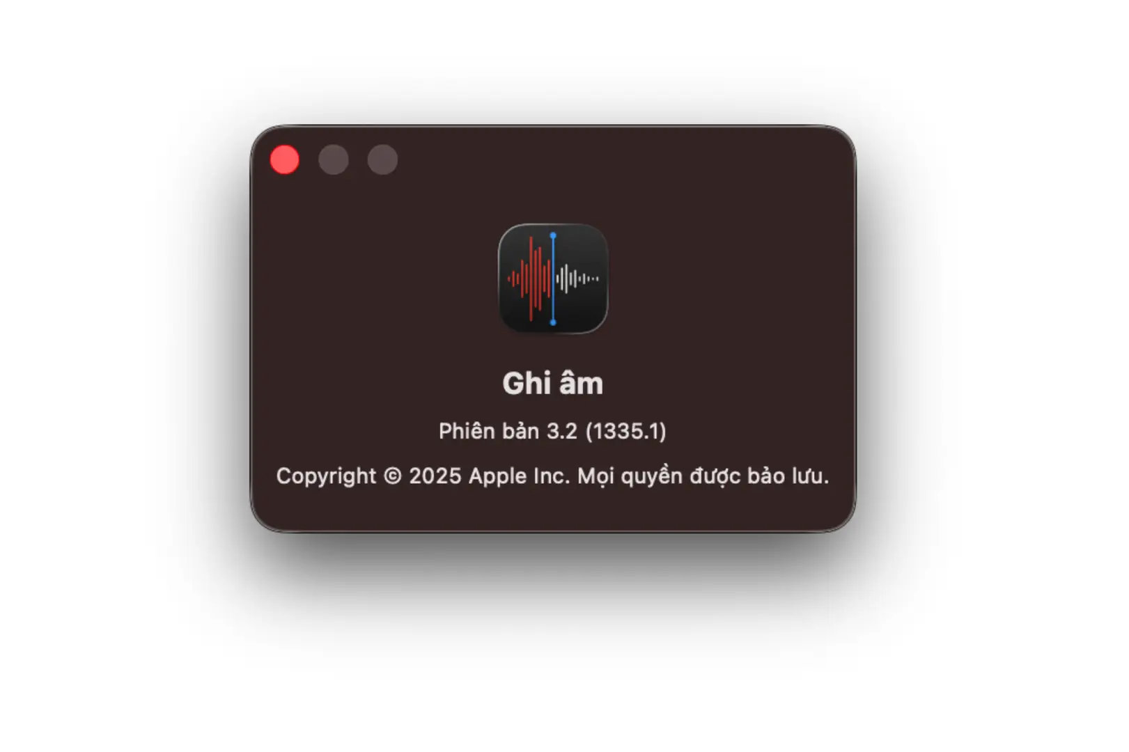 Phiển bản ghi âm trên MacBook