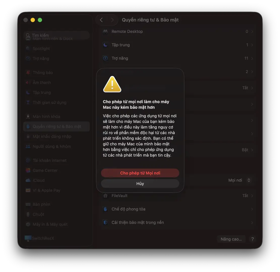 Cách bật hoặc tắt Gatekeeper trên macOS