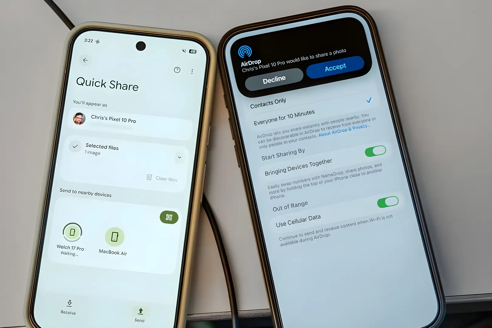 Quick Share Android và AirDrop Apple: Sự Kết Hợp Hoàn Hảo