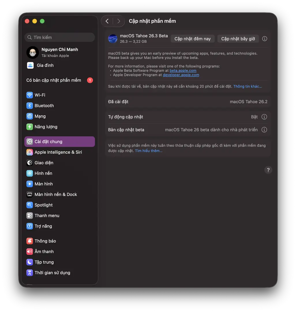 Apple ra mắt macOS 26.3 beta 1: Có gì mới?