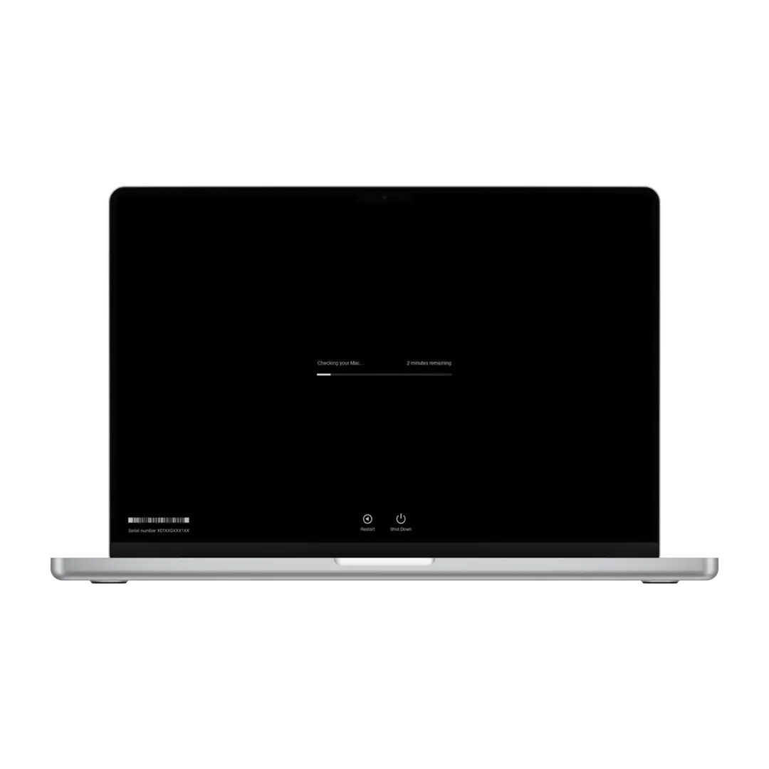 Kiểm tra lỗi màn hình MacBook bằng phần mềm Apple Diagnostics