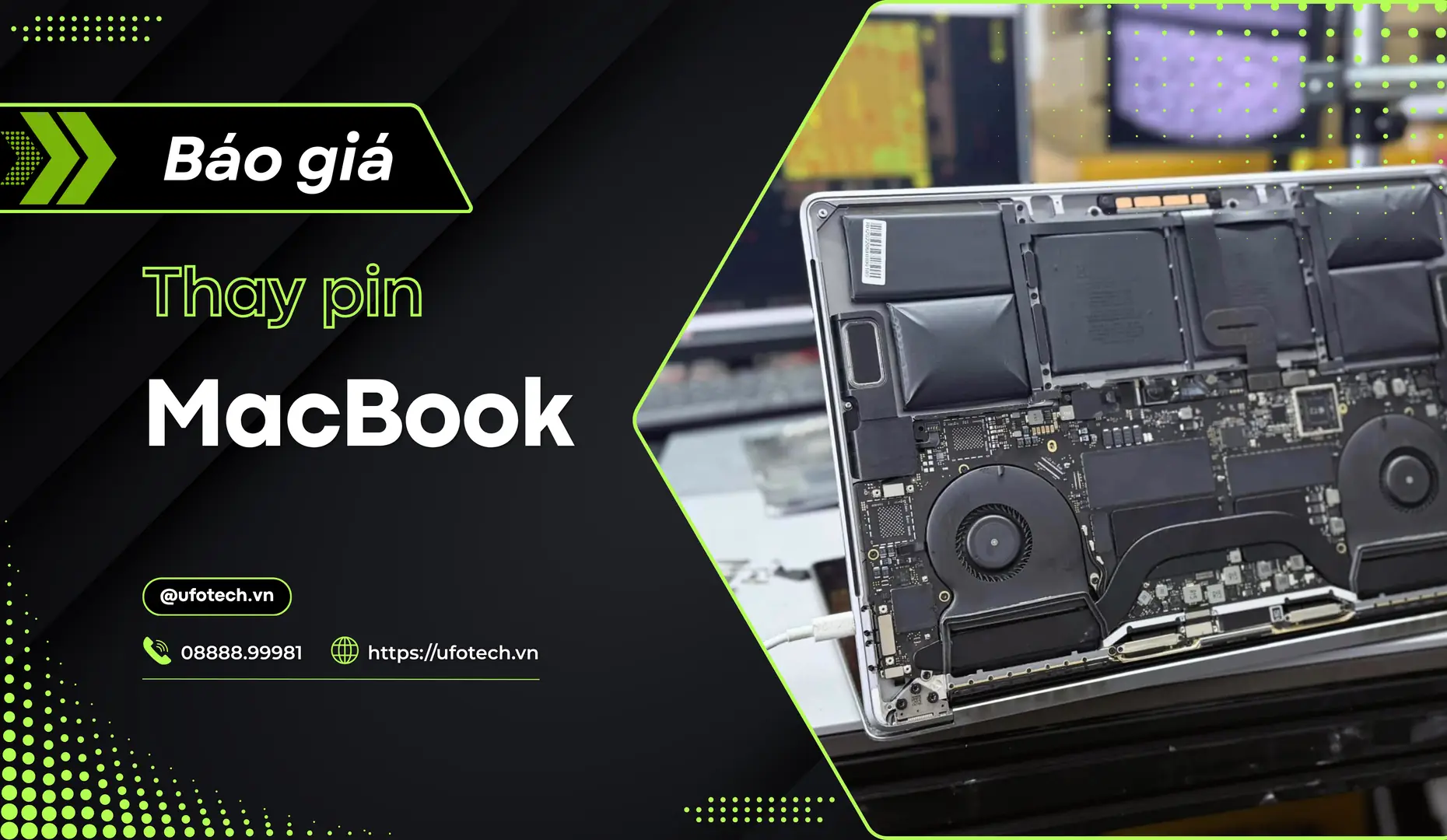 Báo giá thay pin MacBook chính hãng tại Hà Nội