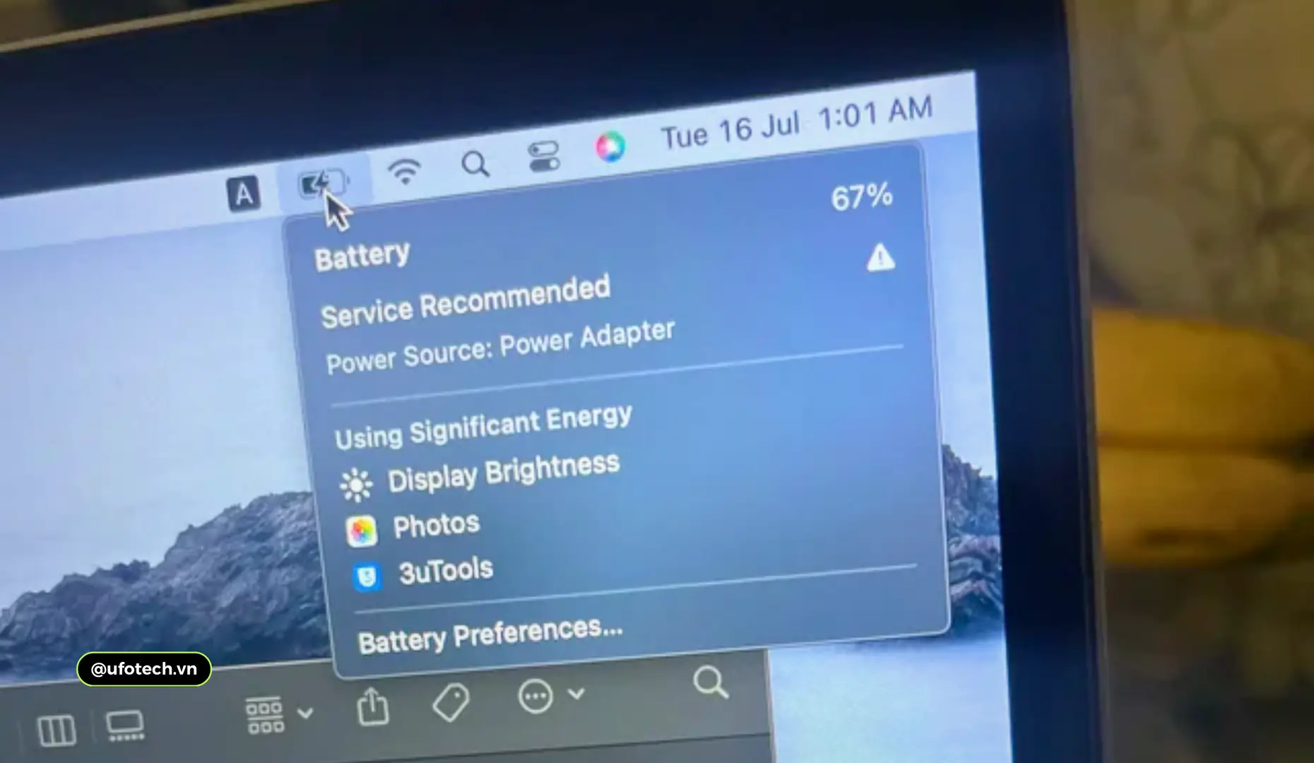 MacBook nhanh hết pin nguyên nhân pin MacBook báo bảo trì