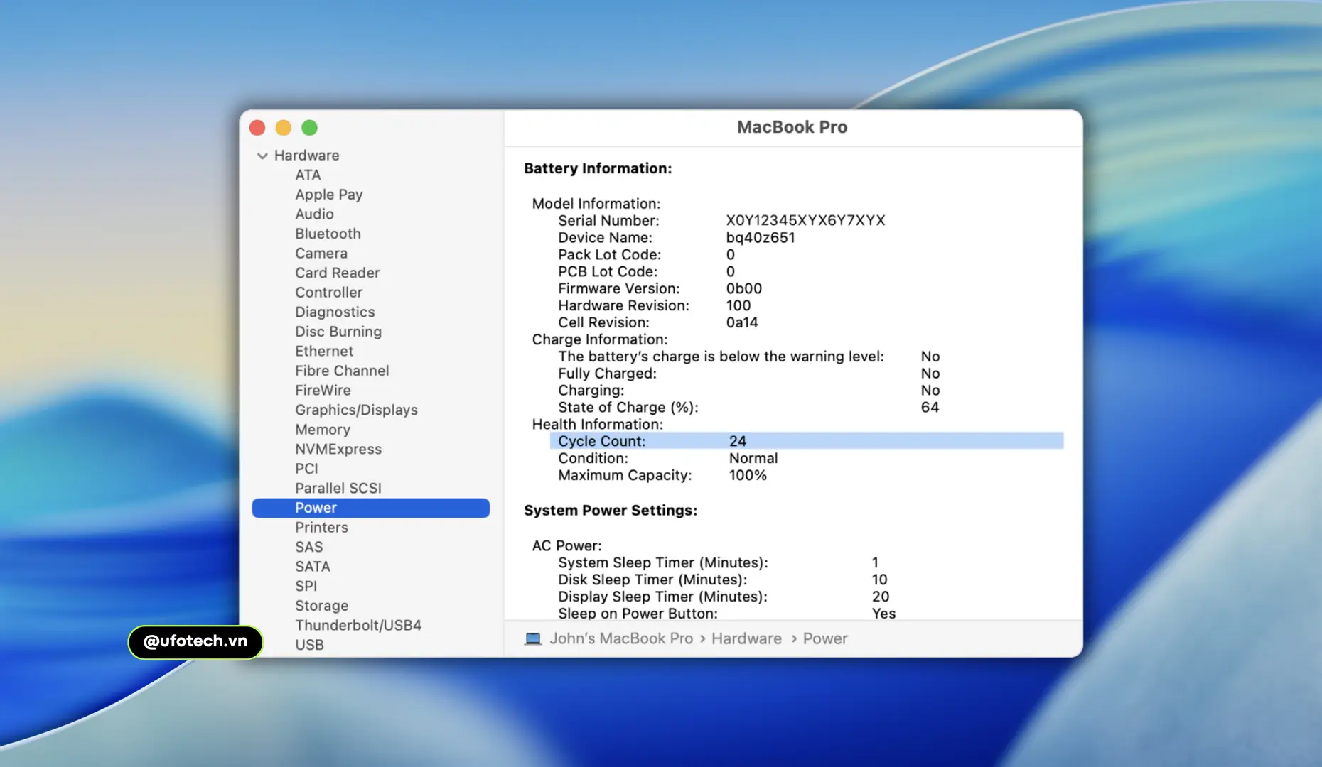 Cách kiểm tra chu kỳ sạc pin khi mua MacBook cũ