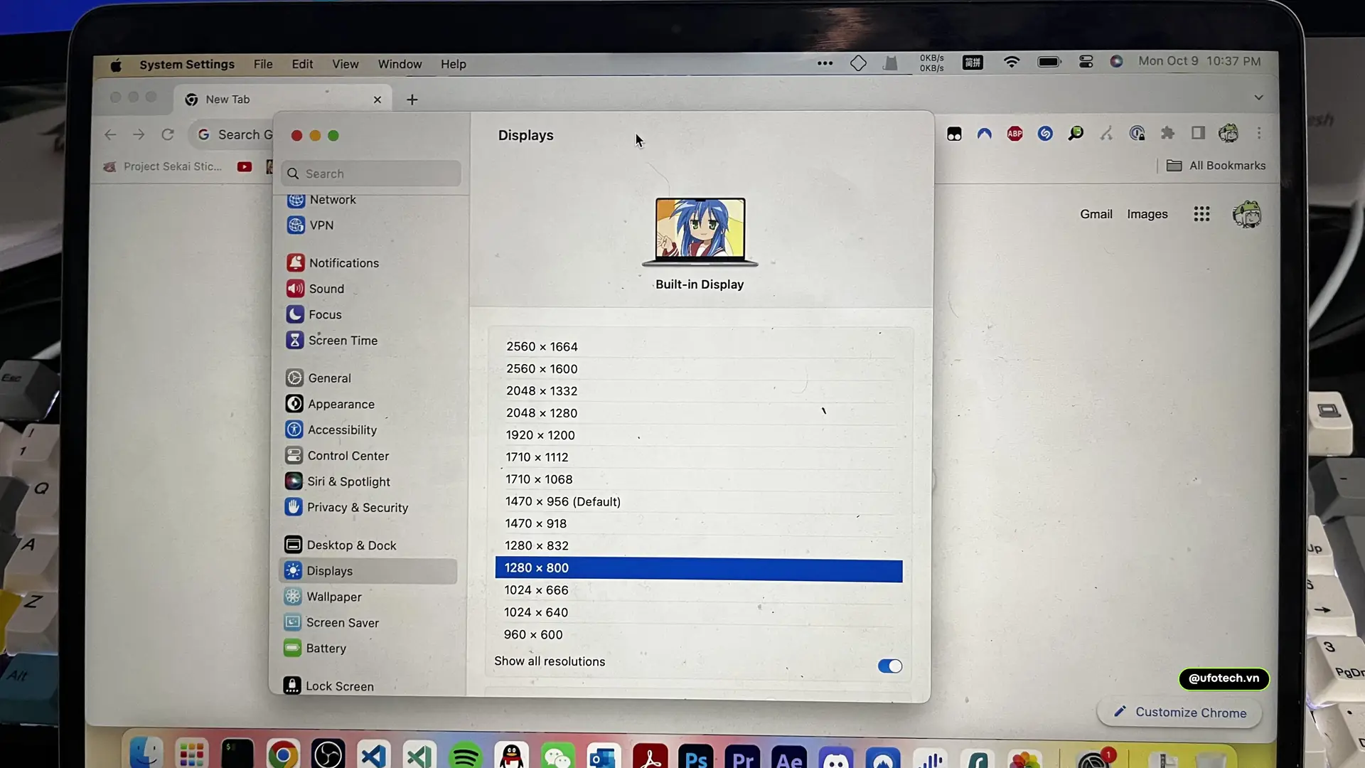 Cách chỉnh độ phân giải màn hình MacBook khắc phục mờ chữ