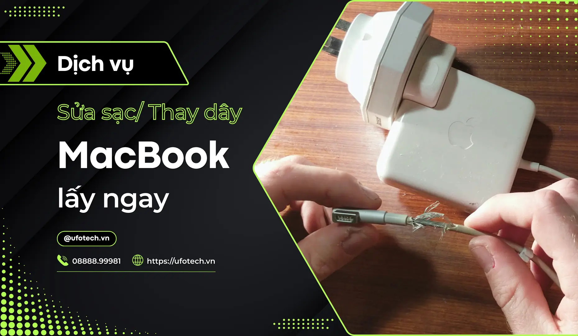 Dịch vụ sửa sạc MacBook uy tín - Thay dây sạc Magsafe, Type-C lấy ngay