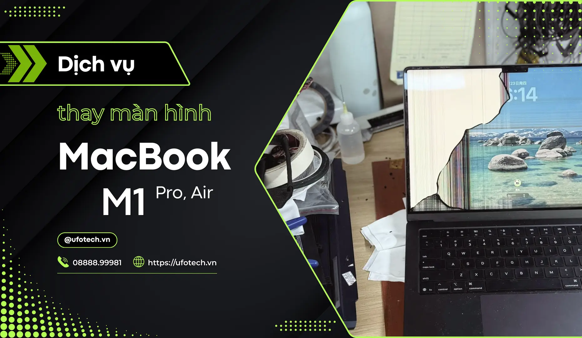 Giá thay màn hình MacBook M1 mới nhất 2026 tại Hà Nội